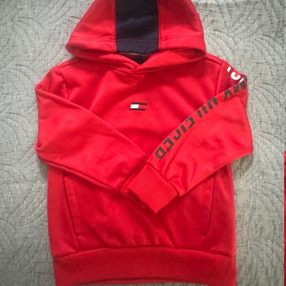 EUC- Tommy Hilfiger Red/Navy Hoodie - Size 4